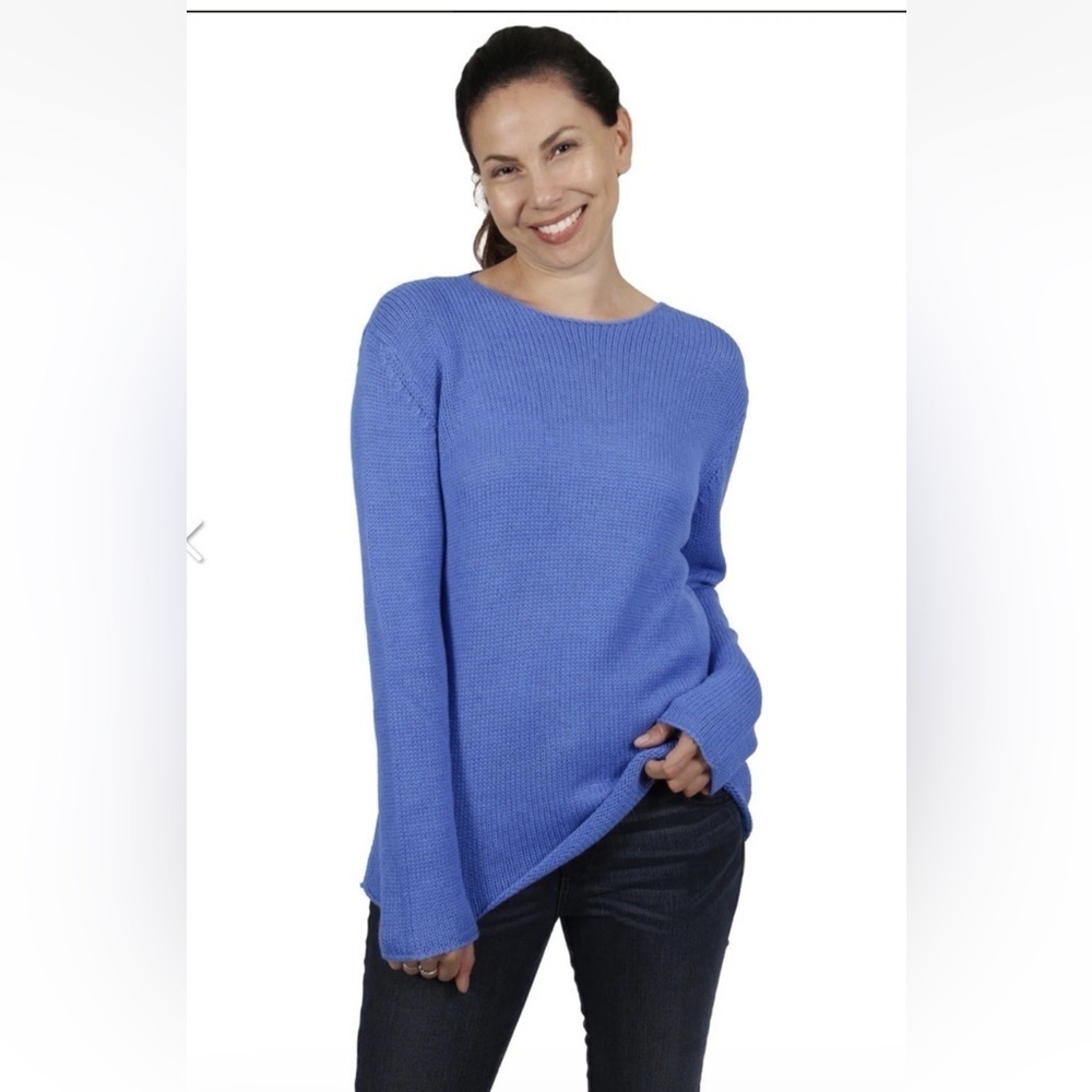 Inca Fashions Baby Alpaca Sweater Sz M L Blue Knit Cozy Soft  Breathable  Wool